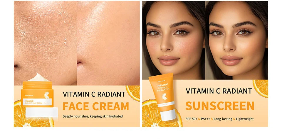 Coffret de 6 produits de soin du visage à la vitamine C