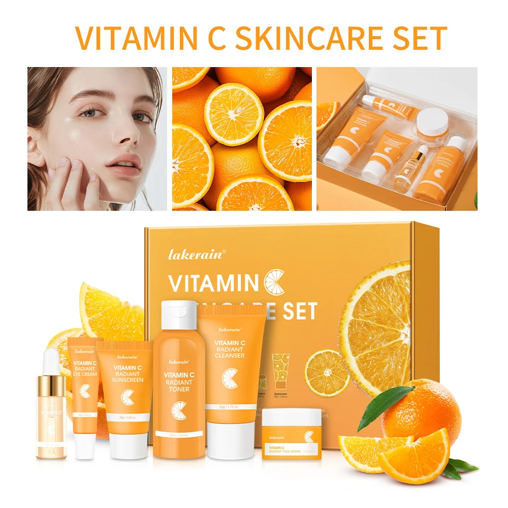 Coffret de 6 produits de soin du visage à la vitamine C