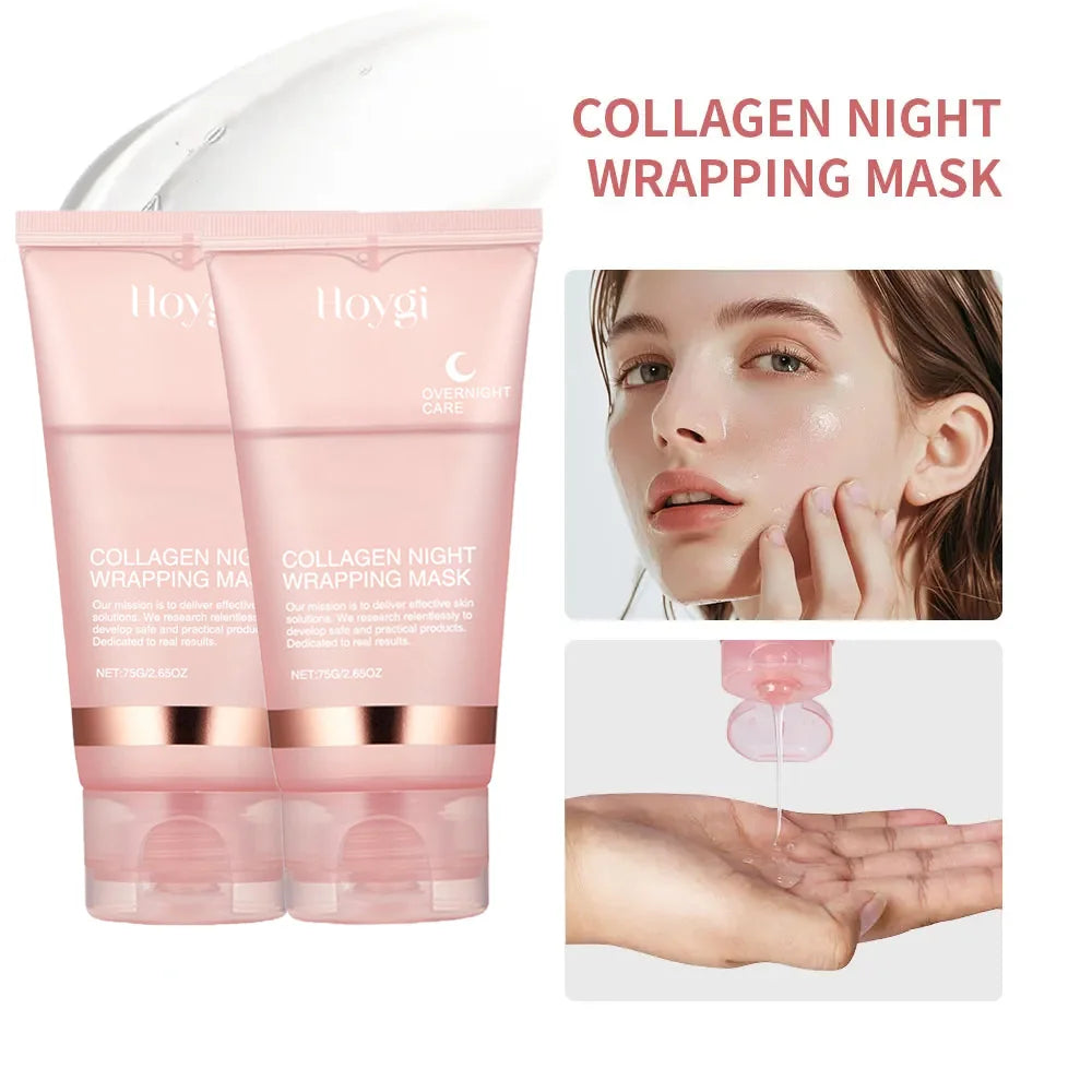 Masque facial enveloppant au collagène