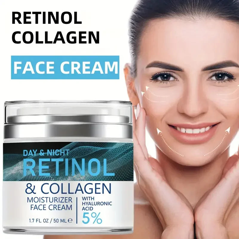 Crème visage au rétinol et au collagène
