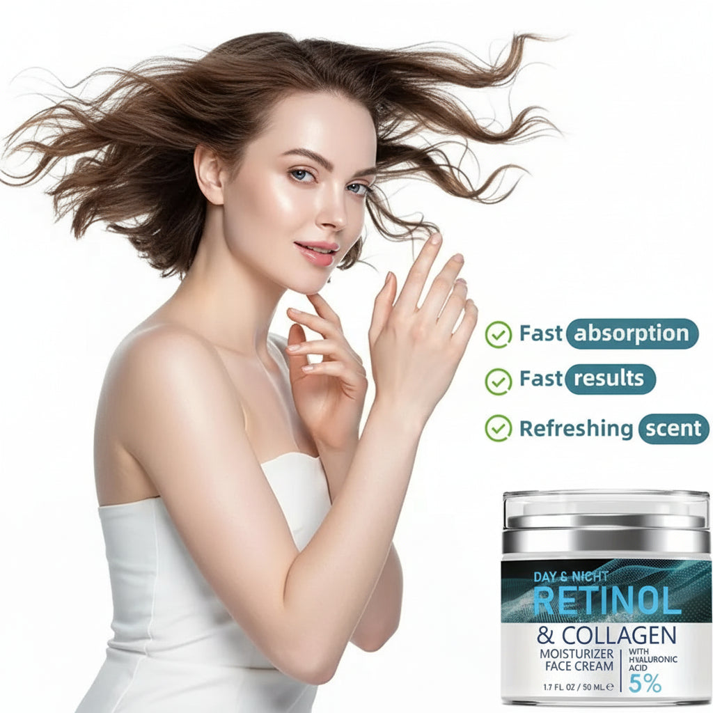 Crème visage au rétinol et au collagène